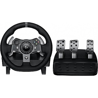 הגה מרוצים + דוושות Logitech G920 Driving Force לקונסולות Xbox Series X|S,Xbox One ו- PC הגה מרוצים + דוושות Logitech G920 Driving Force לקונסולות Xbox Series X|S,Xbox One ו- PC