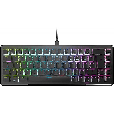 מקלדת גיימינג מכאנית חוטית מוקטנת 60% חברת Roccat דגם Vulcan II Mini מתגים אדומים צבע שחור מקלדת גיימינג מכאנית חוטית מוקטנת 60% חברת Roccat דגם Vulcan II Mini מתגים אדומים צבע שחור