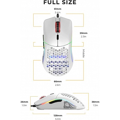 עכבר גיימינג חוטי - Glorious Model O בצבע לבן מט