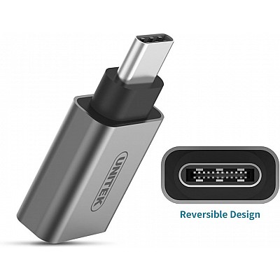 מתאם USB-C ל-USB-A 3.1 – זכר לנקבה (אלומיניום, אפור חלל) דגם Y-A025CGY מבית UNITEK