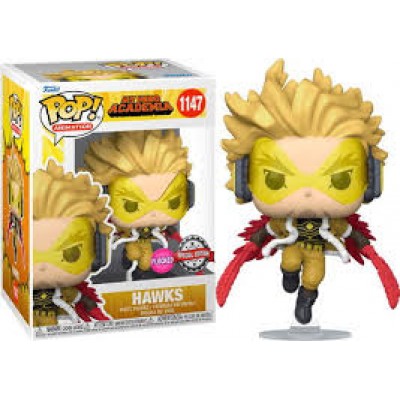 Funko Pop | בובת פופ: Animation: My Hero Academia - HAWKS #1147 Flocked Chalice Exclusive "MINT"