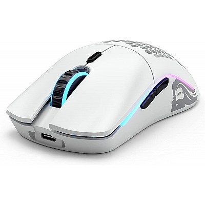 עכבר גיימינג אלחוטי - Glorious Model O WIRELESS בצבע לבן מט
