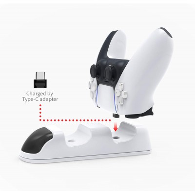 DOBE PS5 DualSense Charging Station – מטען כפול לשני שלטים DOBE PS5 DualSense Charging Station – מטען כפול לשני שלטים