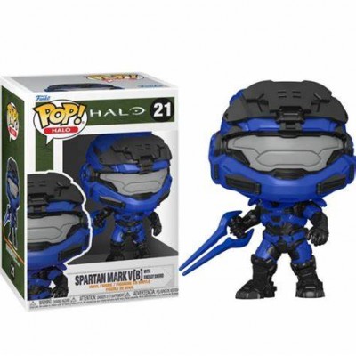 Funko Pop | בובת פופ: Games: Halo Infinite - Mark V [B] with Blue Energy Sword