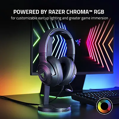 אוזניות גיימינג Razer Kraken X V3 חיבור USB אוזניות גיימינג Razer Kraken X V3 חיבור USB