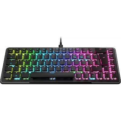 מקלדת גיימינג מכאנית חוטית מוקטנת 60% חברת Roccat דגם Vulcan II Mini מתגים אדומים צבע שחור