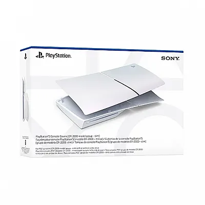 כיסוי מקורי לקונסולה פלייסטיישן 5 - Pearl Sony PS5 Slim Blu Ray/ Digital Cover Playstation כיסוי מקורי לקונסולה פלייסטיישן 5 - Pearl Sony PS5 Slim Blu Ray/ Digital Cover Playstation