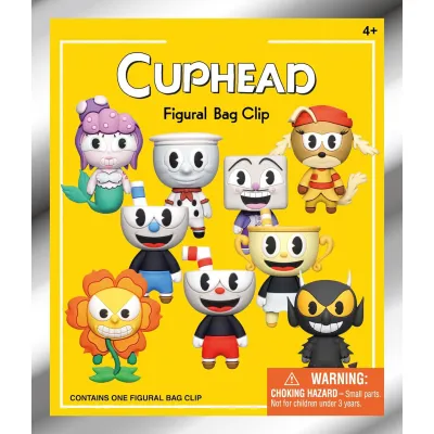 תפסן לתיק גב או מחזיק מפתחות שקית הפתעה - Cuphead תפסן לתיק גב או מחזיק מפתחות שקית הפתעה - Cuphead