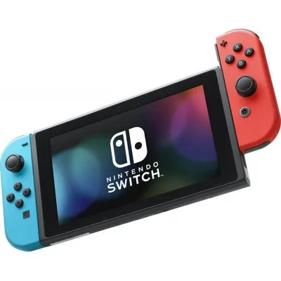 קונסולת משחק Nintendo Switch עם ג’וי-קון כחול ואדום אחריות יבואן מקביל לשנה קונסולת משחק Nintendo Switch עם ג’וי-קון כחול ואדום אחריות יבואן מקביל לשנה