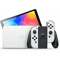 קונסולת משחק Nintendo Switch Oled עם ג’וי-קון לבן אחריות יבואן מקביל לשנה