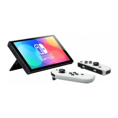 קונסולת משחק Nintendo Switch Oled עם ג’וי-קון לבן אחריות יבואן מקביל לשנה