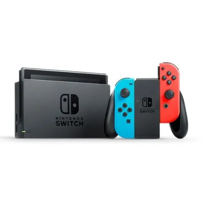 קונסולת משחק Nintendo Switch עם ג’וי-קון כחול ואדום אחריות יבואן מקביל לשנה קונסולת משחק Nintendo Switch עם ג’וי-קון כחול ואדום אחריות יבואן מקביל לשנה