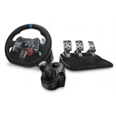 הגה מרוצים + גיר הילוכים + דוושות דגם Logitech G29 Driving Force לקונסולות PS4/PS5 ול-PC