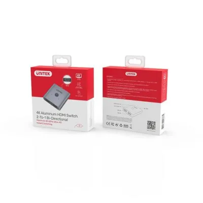 מפצל HDMI 1X2 ברזולוציית UNITEK V1127A 4K מפצל HDMI 1X2 ברזולוציית UNITEK V1127A 4K